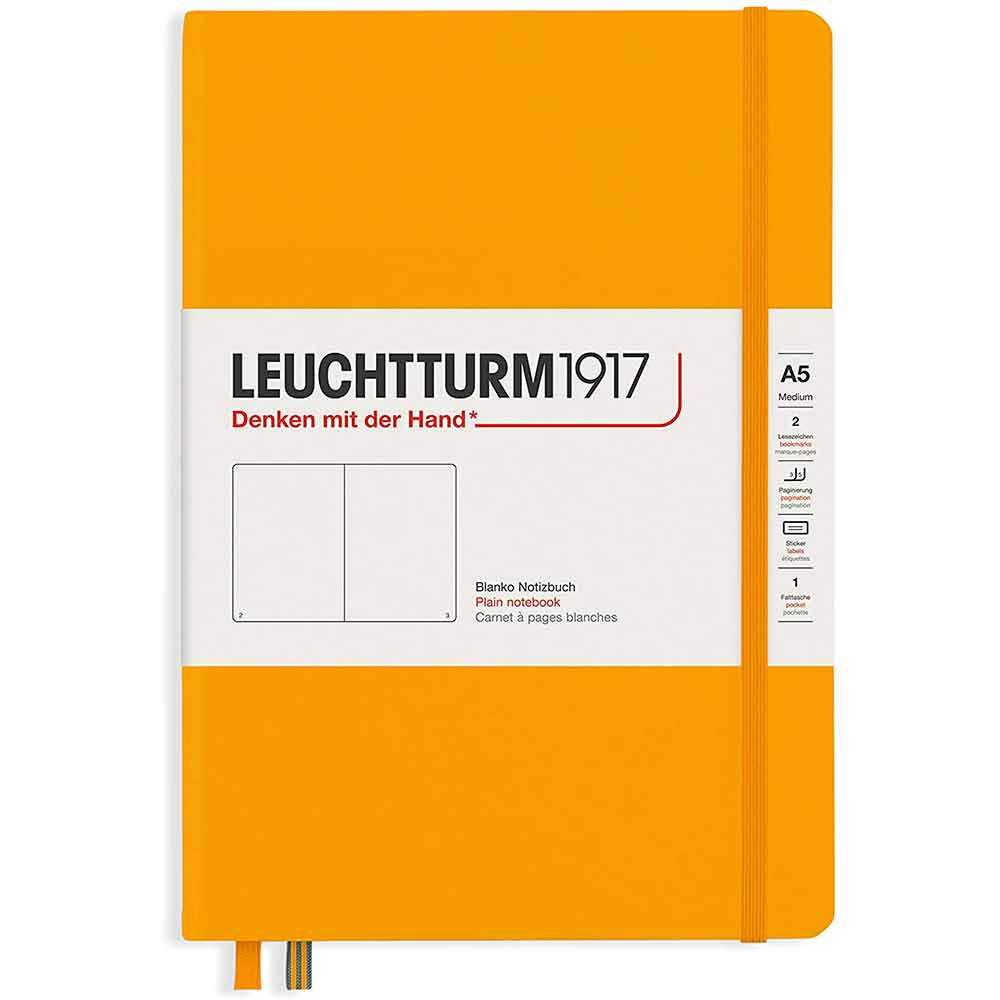 Leuchtturm 1917 Rising Colours Notebook Medium A5 Hardcover 249 Pages Plain Rising Sun