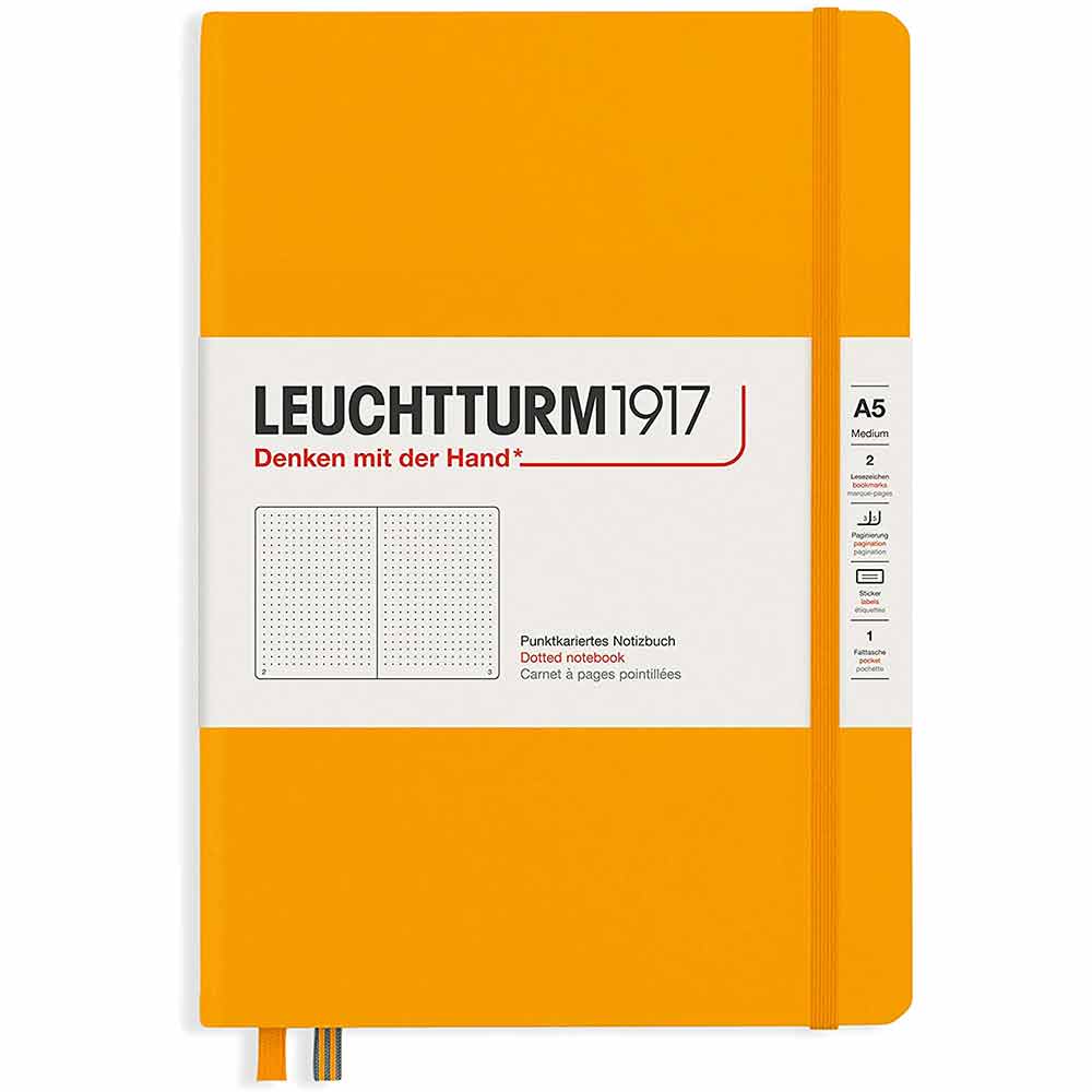 Leuchtturm 1917 Rising Colours Notebook Medium A5 Hardcover 249 Pages Dotted Rising Sun