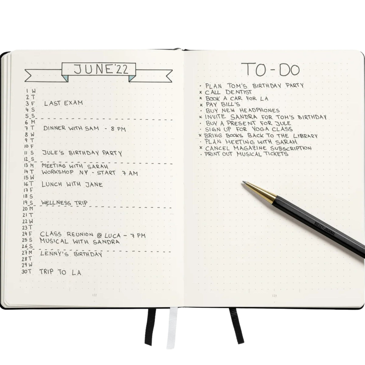 Leuchtturm 1917 Notebook Bullet Journal  Medium A5 Hardcover 206 Pages Dotted Black