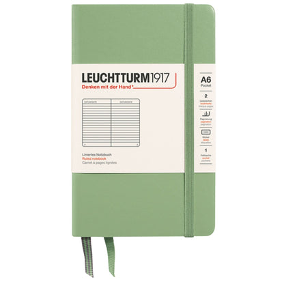 Leuchtturm 1917 Notebook Pocket A6 Hardcover 187 Pages Ruled Sage