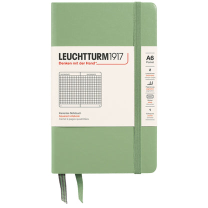 Leuchtturm 1917 Notebook Pocket A6 Hardcover 187 Pages Squared Sage
