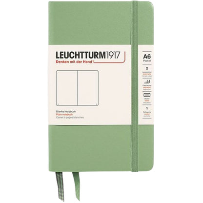 Leuchtturm 1917 Notebook Pocket A6 Hardcover 187 Pages Plain Sage