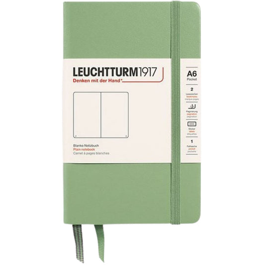 Leuchtturm 1917 Notebook Pocket A6 Hardcover 187 Pages Plain Sage