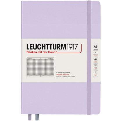 Leuchtturm 1917 Notebook Medium A5 Hardcover 251 Pages Squared Lilac