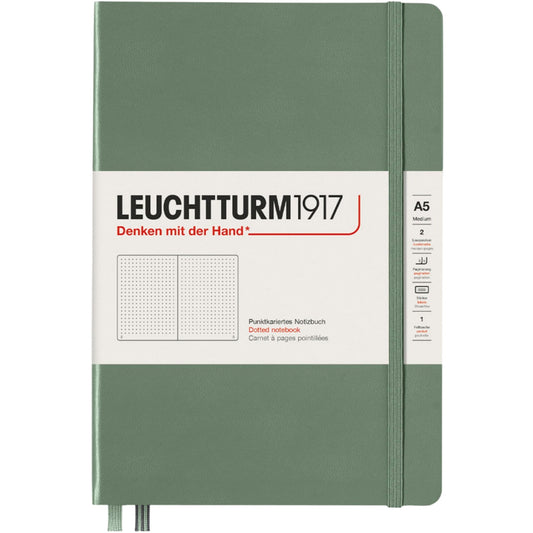 Leuchtturm 1917 Notebook Medium A5 Hardcover 251 Pages Dotted Olive