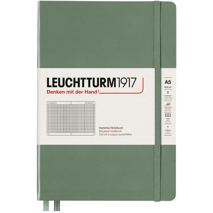 Leuchtturm 1917 Notebook Medium A5 Hardcover 251 Pages Squared Olive