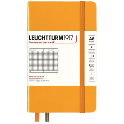 Leuchtturm 1917 Notebook Pocket A6 Hardcover 187 Pages Squared Rising Sun