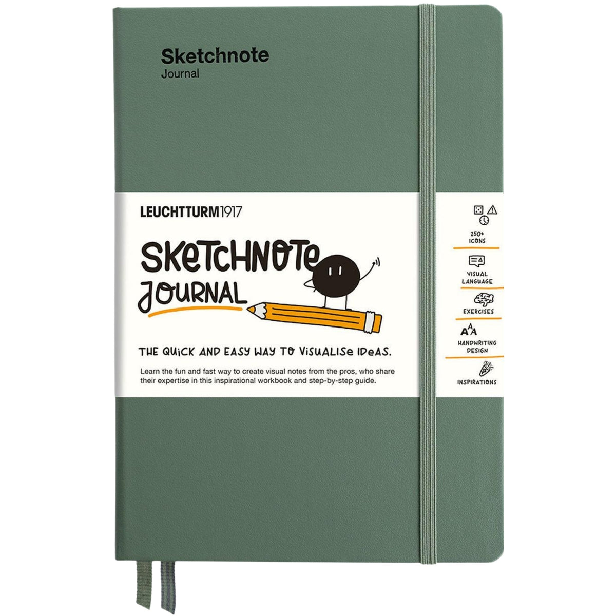 Leuchtturm 1917 Sketchnote Journal Notebook Medium A5 Hardcover 120G Olive Green