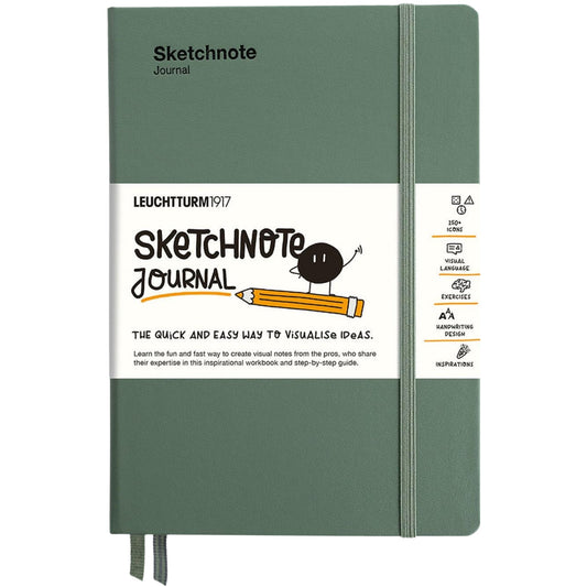 Leuchtturm 1917 Sketchnote Journal Notebook Medium A5 Hardcover 120G Olive Green
