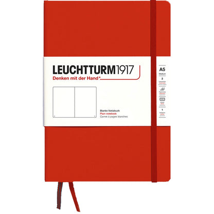 Leuchtturm 1917 Notebook Medium A5 Hardcover 251 Pages Plain Fox Red