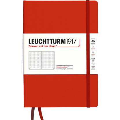 Leuchtturm 1917 Notebook Medium A5 Hardcover 251 Pages Dotted Fox Red