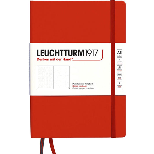 Leuchtturm 1917 Notebook Medium A5 Hardcover 251 Pages Dotted Fox Red