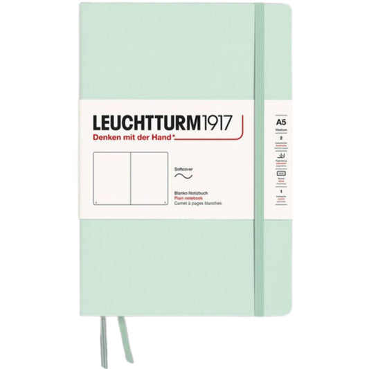 Leuchtturm 1917 Notebook Medium A5 Hardcover 251 Pages Plain Mint Green