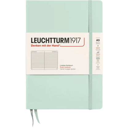 Leuchtturm 1917 Notebook Medium A5 Hardcover 251 Pages Ruled Mint Green