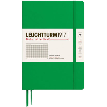 Leuchtturm 1917 Notebook Medium A5 Hardcover 251 Pages Squared Spring Leaf