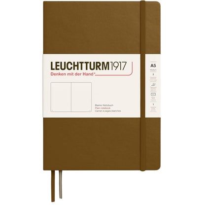 Leuchtturm 1917 Notebook Medium A5 Hardcover 251 Pages Plain Spice Brown