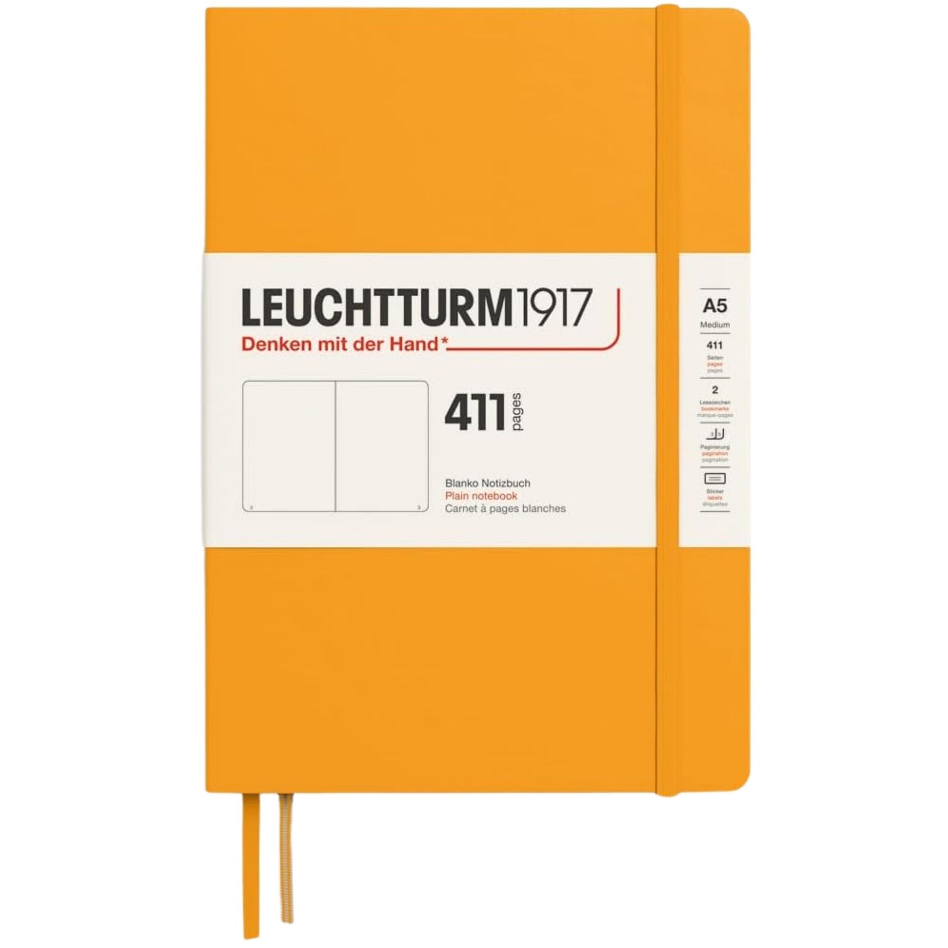 Leuchtturm 1917 Notebook Medium A5 Hardcover 411 Pages Plain Rising Sun