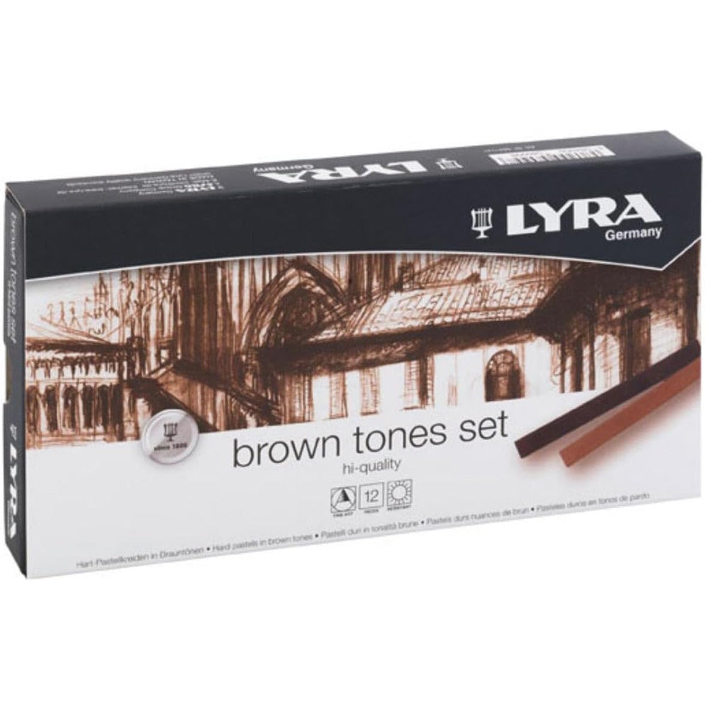 Lyra Polycrayons Brown Tones 12'li Set (Soft Toz Pastel - Kahverengi Tonlar)