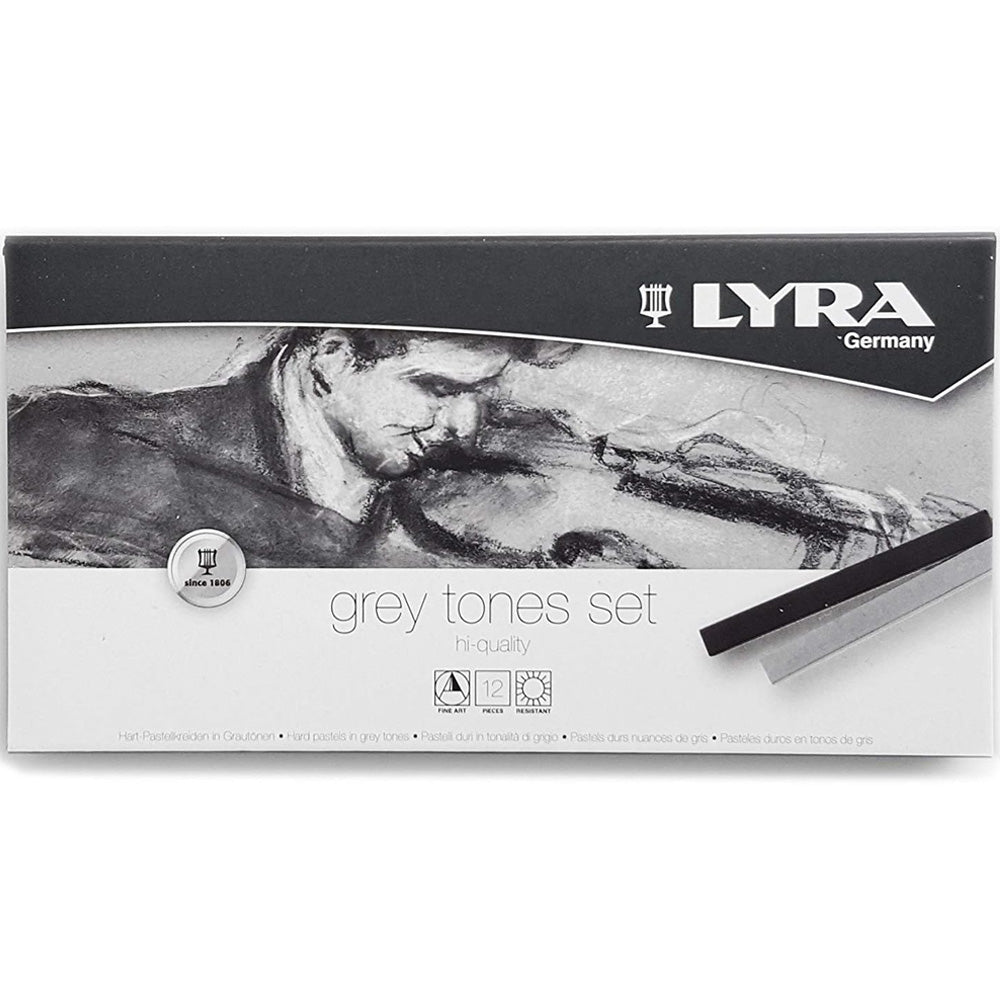 Lyra Polycrayons Grey Tones 12'li Set (Soft Toz Pastel - Gri Tonlar)