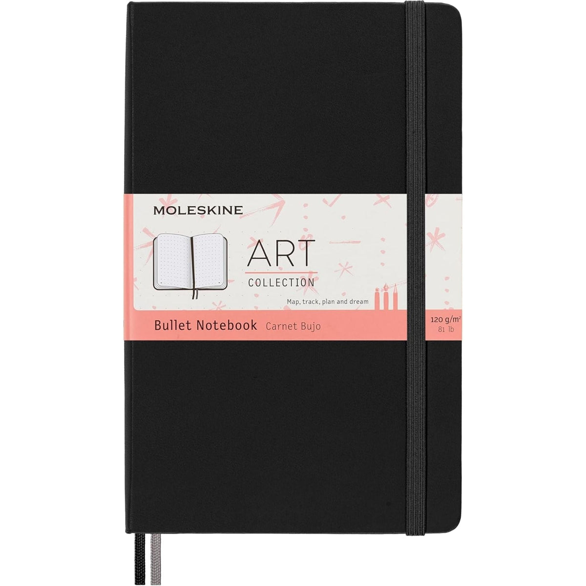 Moleskine Art Bullet Notebook Hardcover L 13x21cm Black