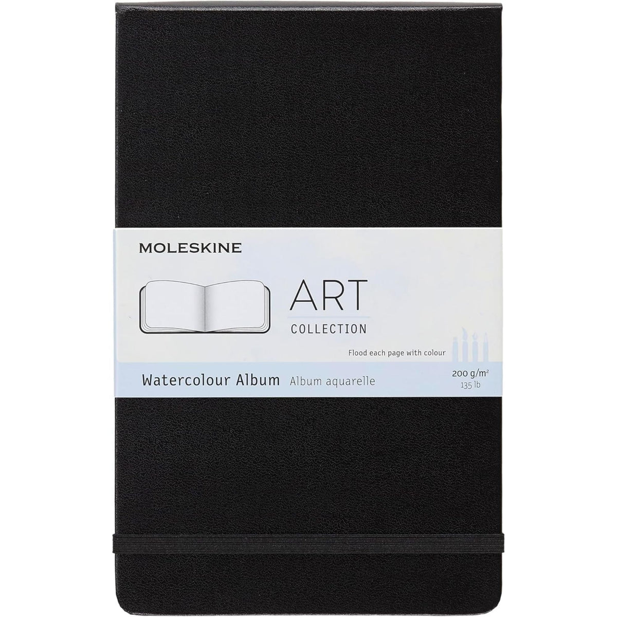 Moleskine Art Watercolor Album Hardcover L 13x21cm Black