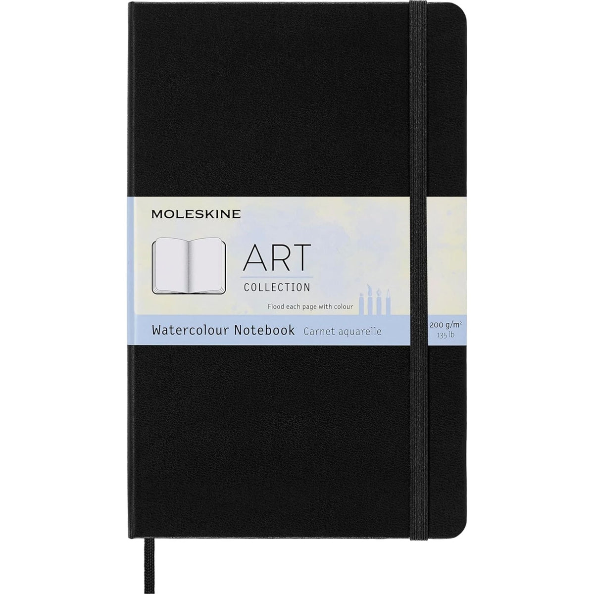 Moleskine Art Watercolor Notebook Hardcover L 13x21cm Black