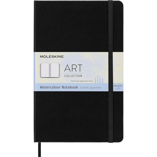 Moleskine Art Watercolor Notebook Hardcover L 13x21cm Black