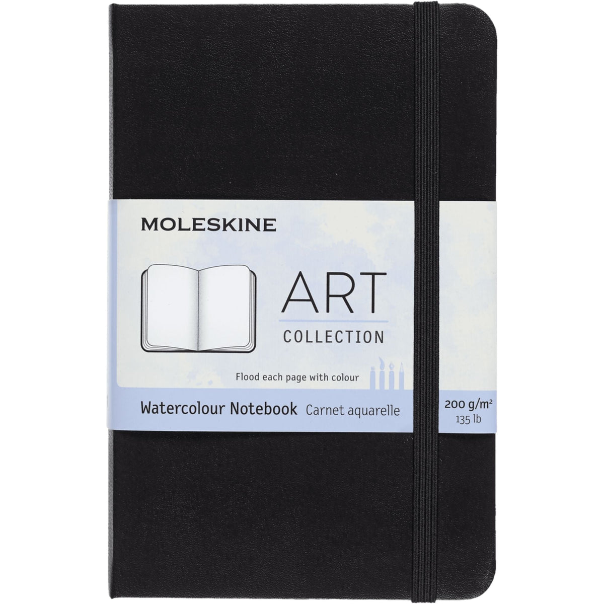 Moleskine Art Watercolor Notebook Hardcover Pocket 9x14cm Black