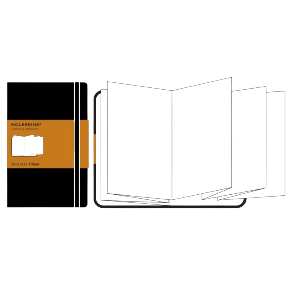 Moleskine Art Japanese Album Hardcover L 13x21cm Black
