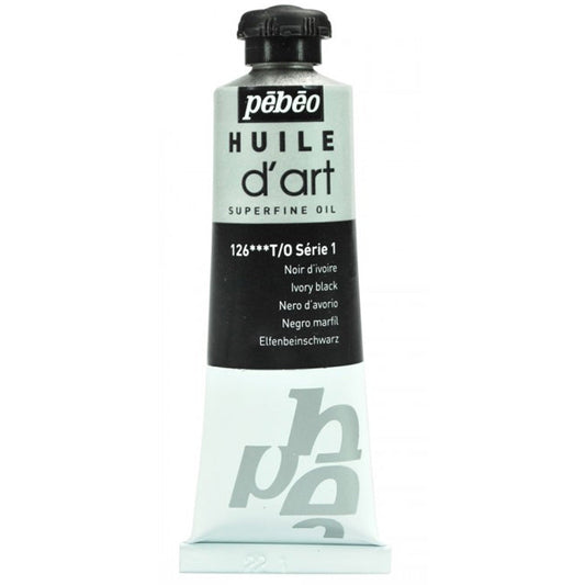 Pebeo Huile D'art Yağlı Boya 37ml Ivory Black 126 S.1