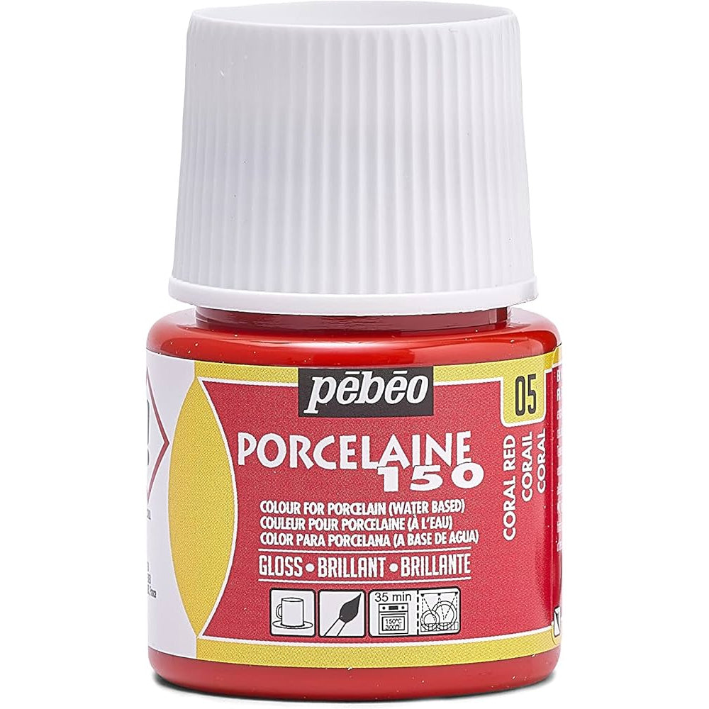 Pebeo Porcelaine 150 45ml Coral Red 05