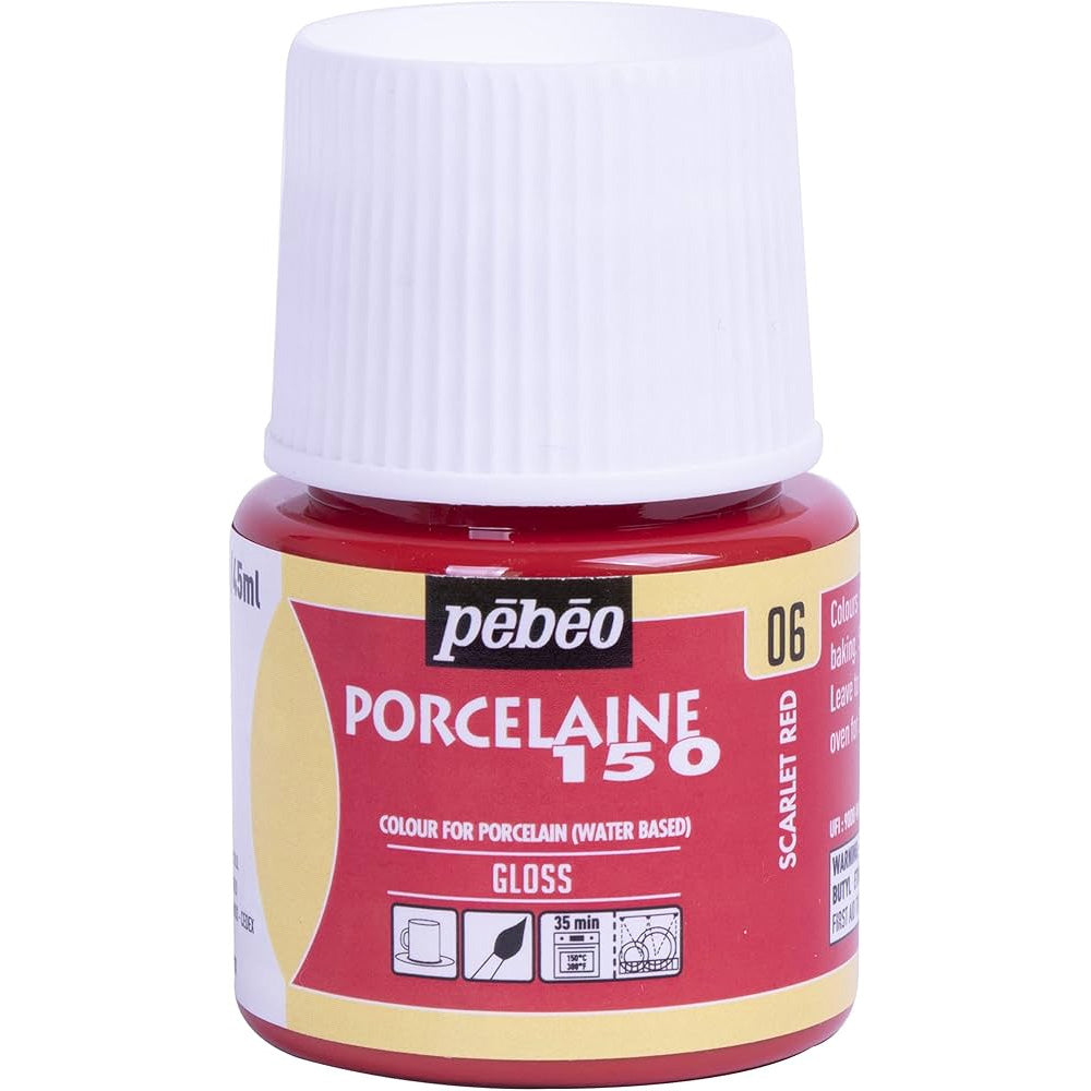 Pebeo Porcelaine 150 45ml Scarlet Red 06