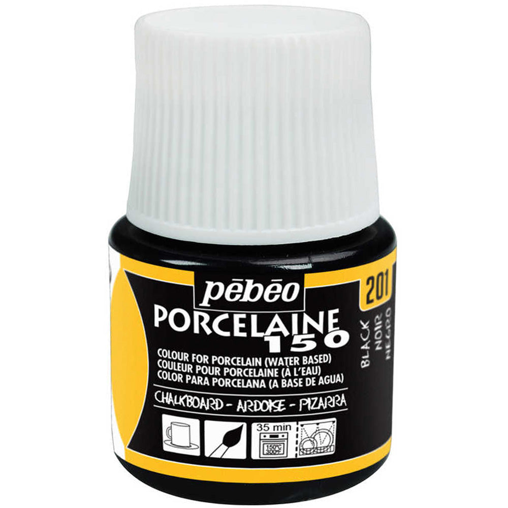 Pebeo Porcelaine 150 45ml Chalkboard Black 201