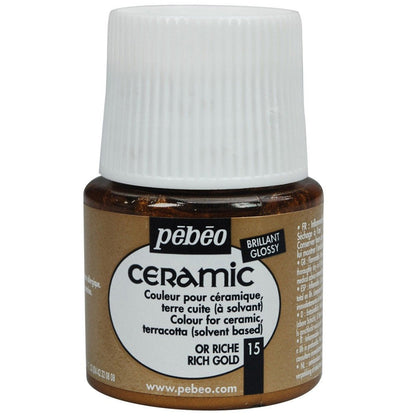 Pebeo Ceramic 45ml Rich Gold 15
