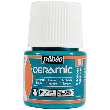 Pebeo Ceramic 45ml Turquoise 16