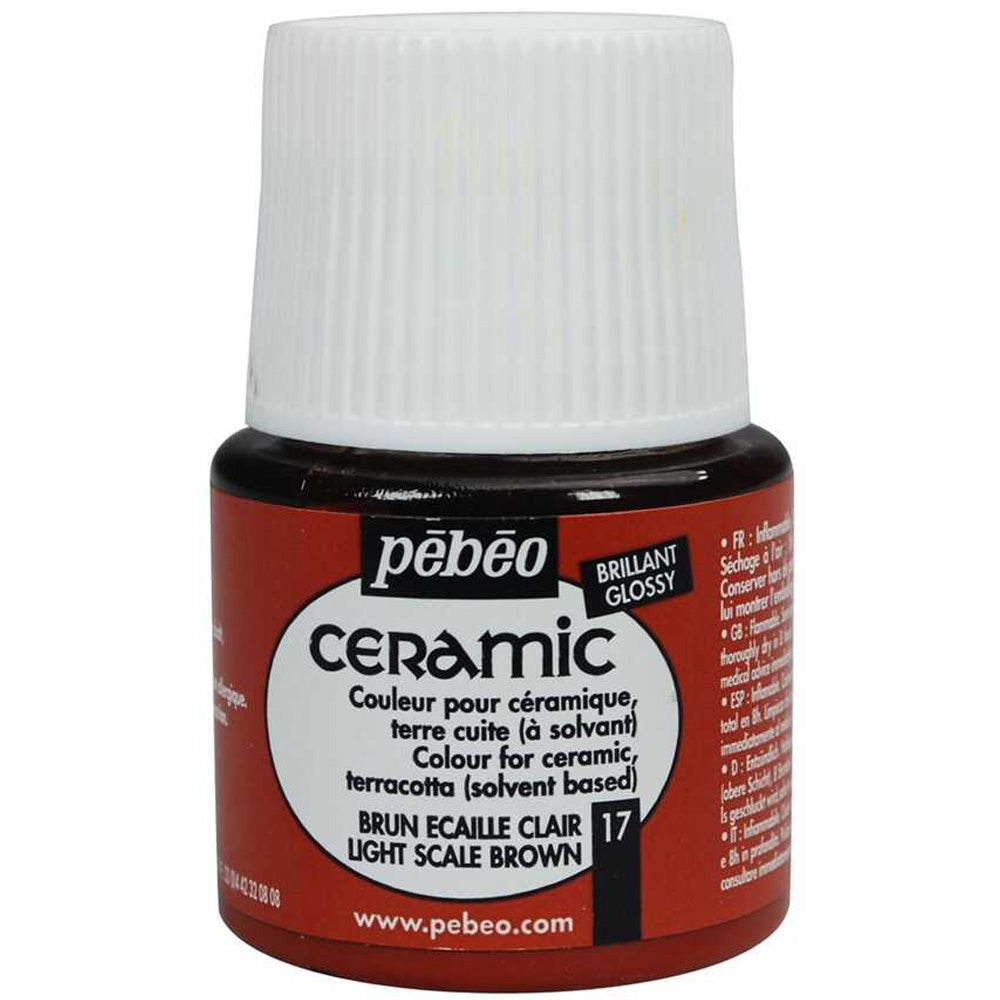 Pebeo Ceramic 45ml Light Scale Brown 17