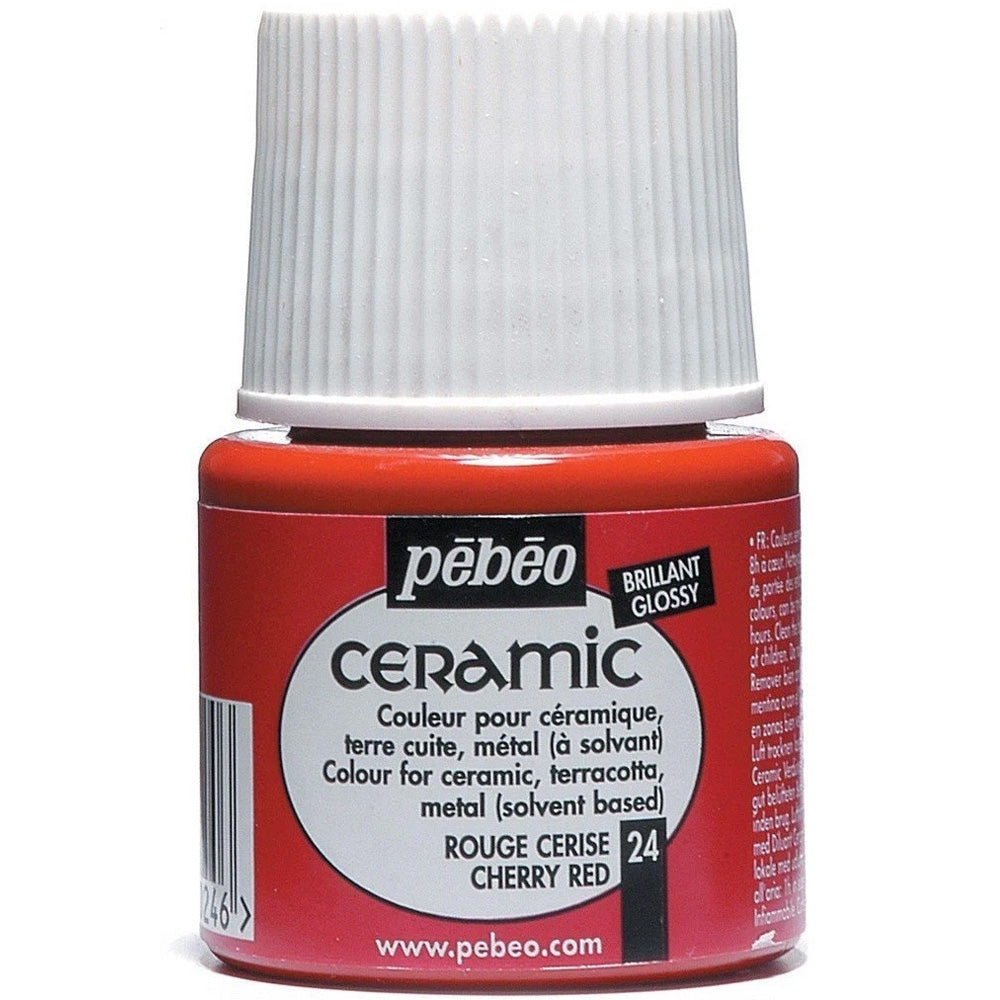 Pebeo Ceramic 45ml Cherry Red 24