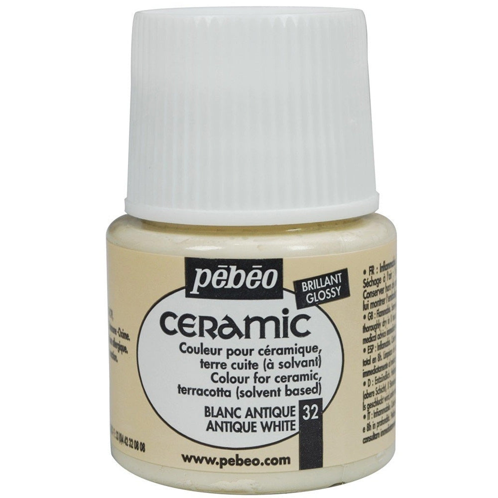 Pebeo Ceramic 45ml Antique White 32