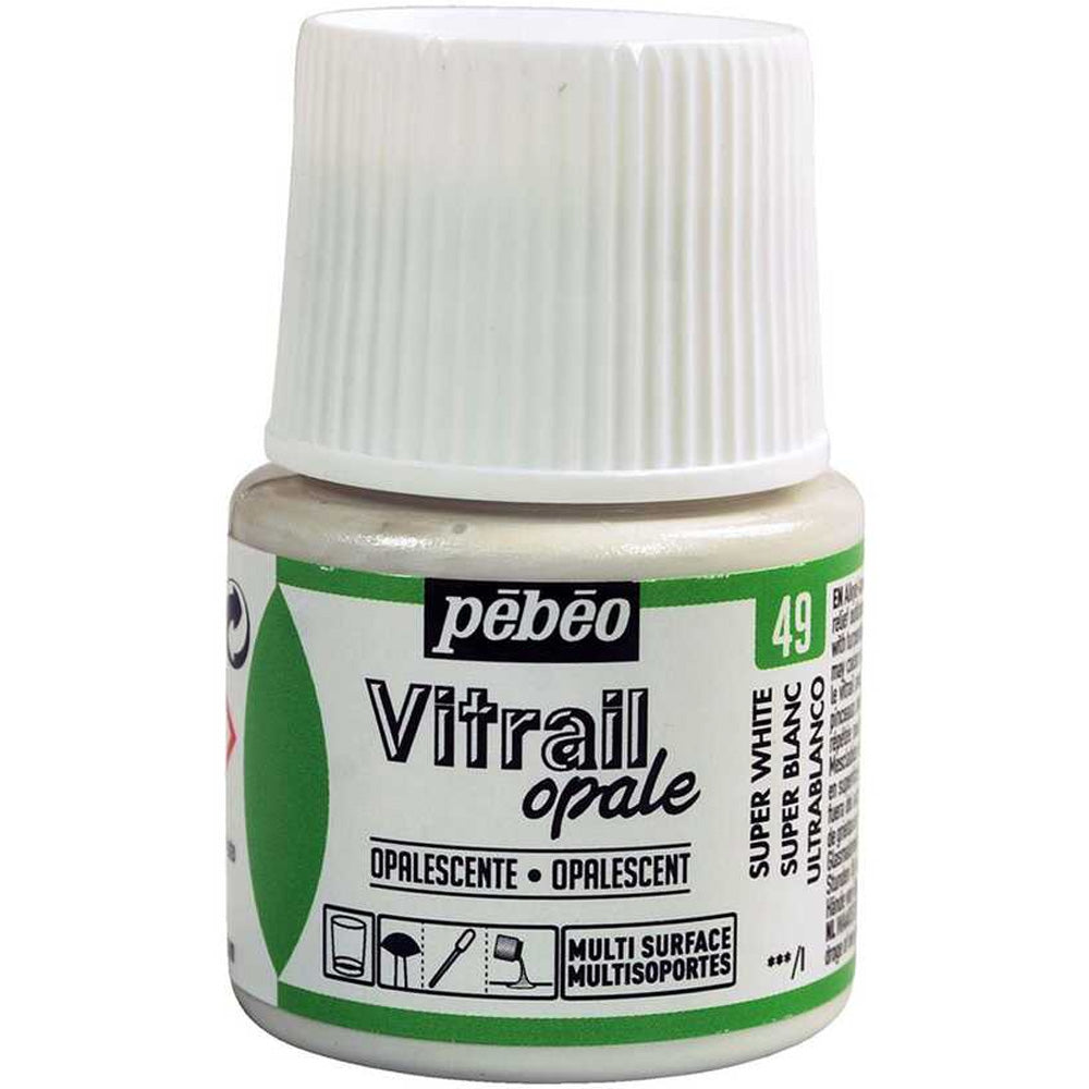 Pebeo Cam Boyası Opak Super White 45ml
