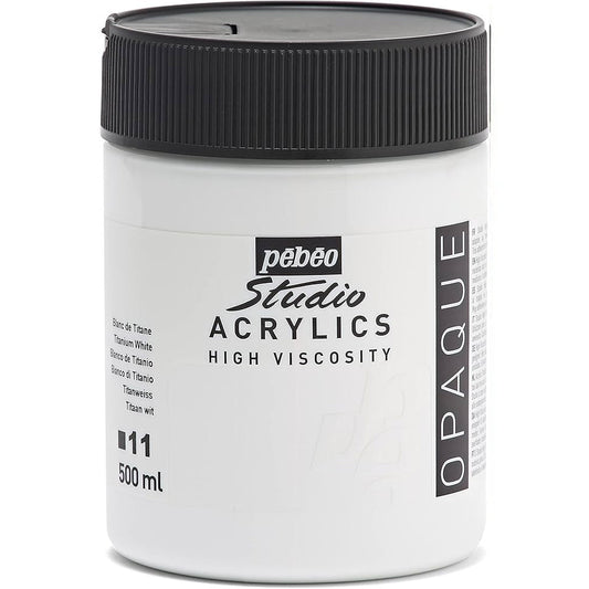 Pebeo Acrylic Studio 500ml Titanium White 11