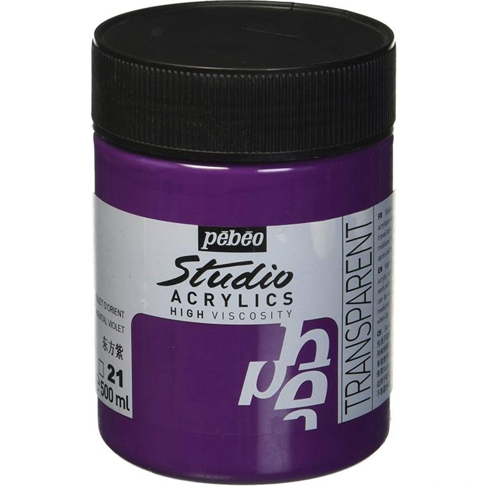 Pebeo Acrylic Studio 500ml Oriental Violet 21