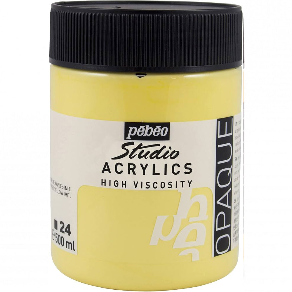 Pebeo Acrylic Studio 500ml Naples Yellow 24