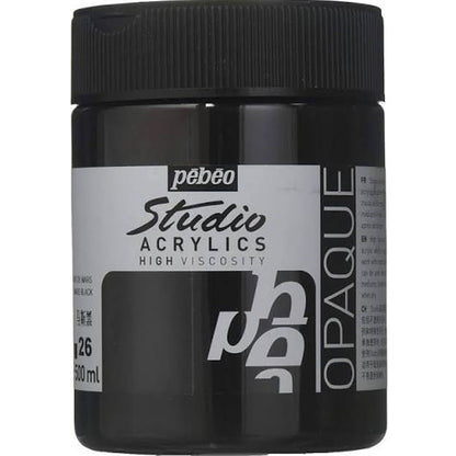 Pebeo Acrylic Studio 500ml Mars Black 26
