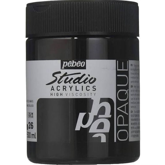 Pebeo Acrylic Studio 500ml Mars Black 26