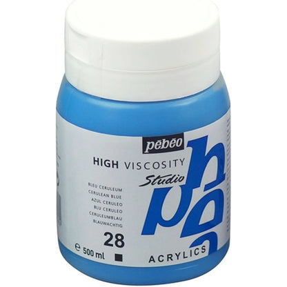Pebeo Acrylic Studio 500ml Cerulean Blue 28