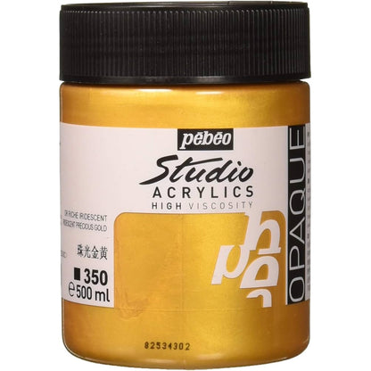 Pebeo Acrylic Studio 500ml Iridescent Precious Gold 350
