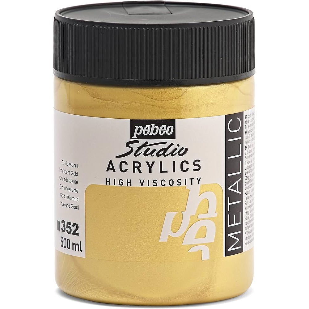 Pebeo Acrylic Studio 500ml Iridescent Gold 352
