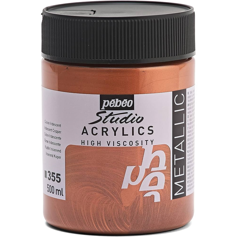 Pebeo Acrylic Studio 500ml Iridescent Copper 355