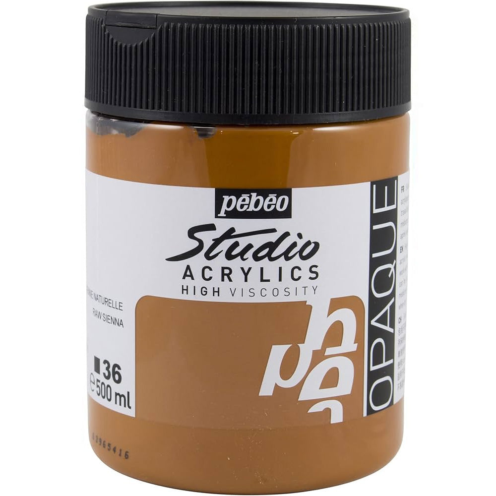 Pebeo Acrylic Studio 500ml Raw Sienna 36