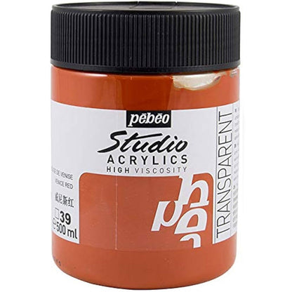 Pebeo Acrylic Studio 500ml Venice Red 39